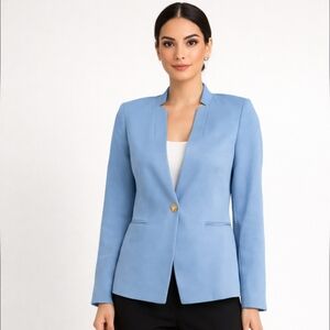 Tahari ASL Women's Baby Blue Jacket with Turnlock Closure 8P